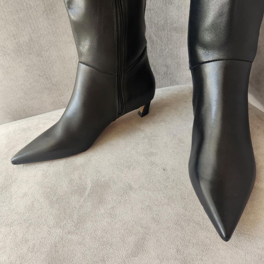 Gianni Bini Black Kitten Heel Boots MSPR 180 - Picture 4 of 5